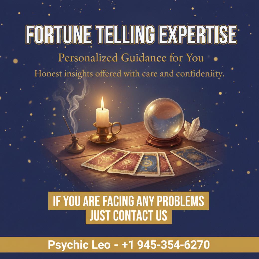 Fortune telling setup with tarot cards and crystal ball in San Antonio
