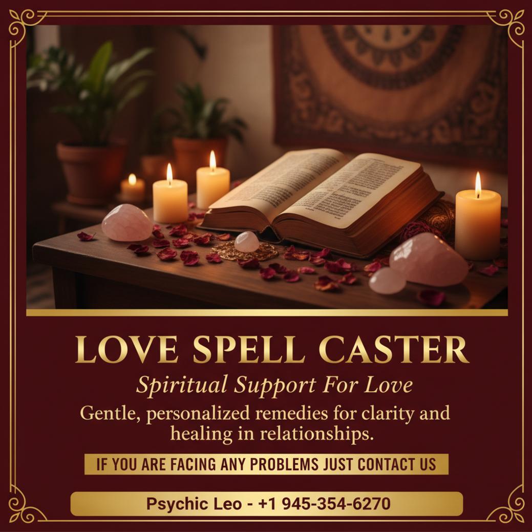 love spell caster altar with crystals and candles in Georgetown, TX