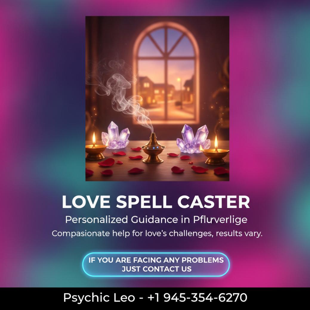 love spell caster ritual set with candles in Pflugerville room