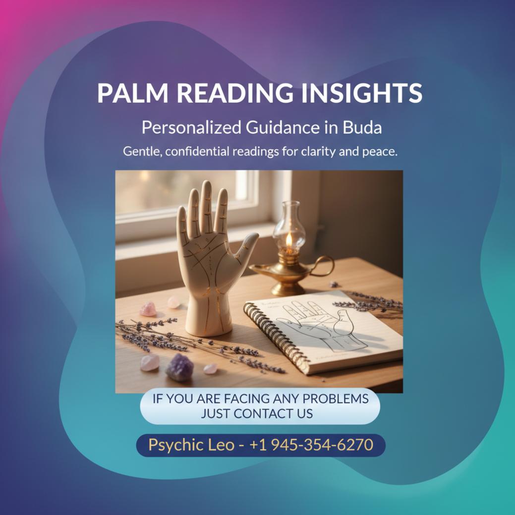 close-up of palmistry hand model and book for palm reading in Buda Texas