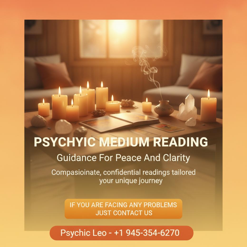 Warm candlelit altar with tarot deck for psychic medium reading in Buda