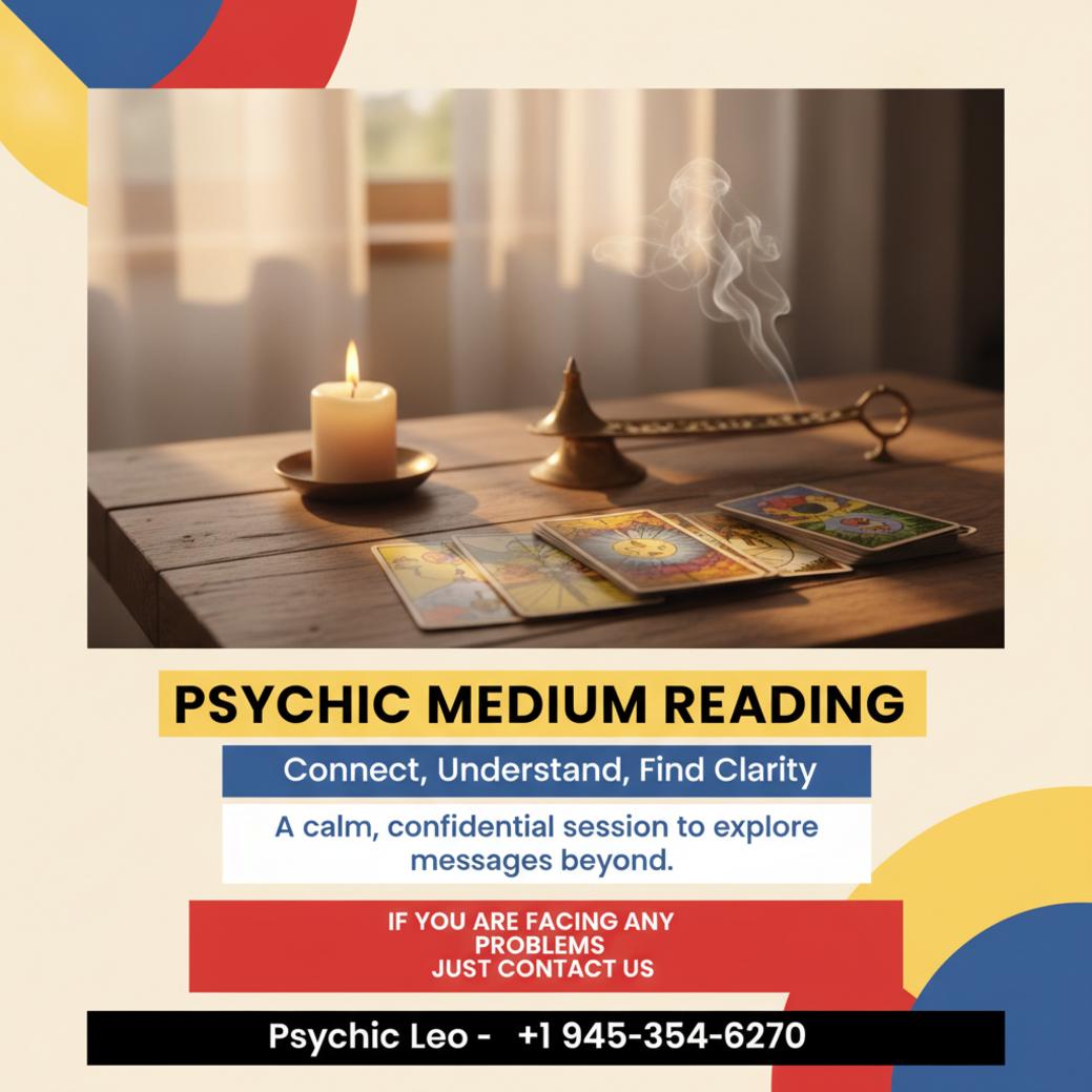 psychic medium reading setup with tarot cards and candle in Kyle TX