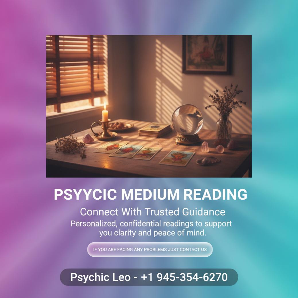 Psychic medium reading setup with candle and cards in Leander TX