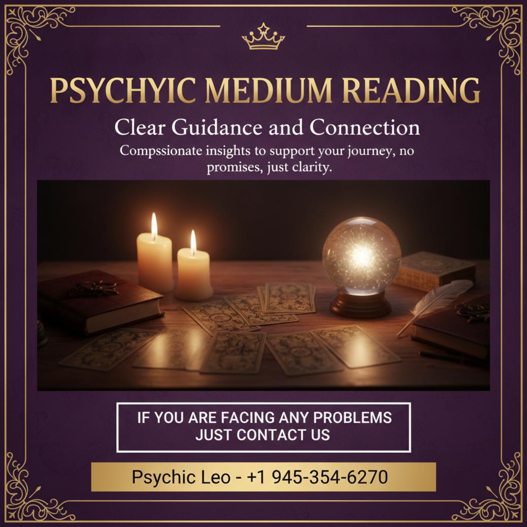 Psychic medium reading spiritual objects on wooden table in Pflugerville room