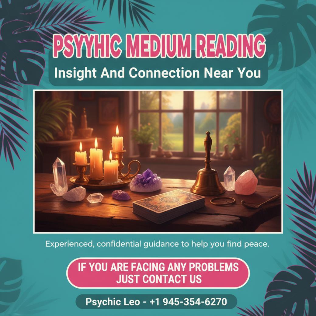 psychic medium reading setup with candles and tarot in Round Rock