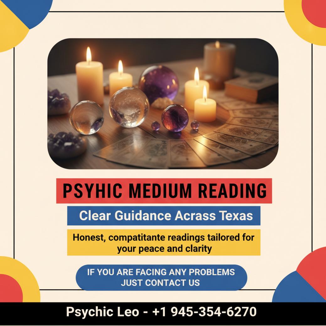 Calm spiritual objects for psychic medium reading in Texas