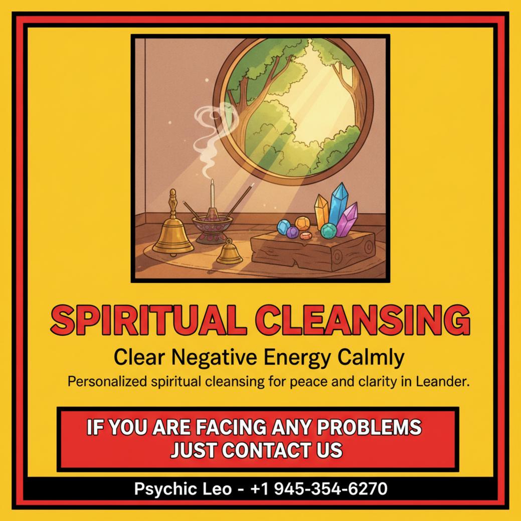 spiritual cleansing ritual tools on altar in Leander TX