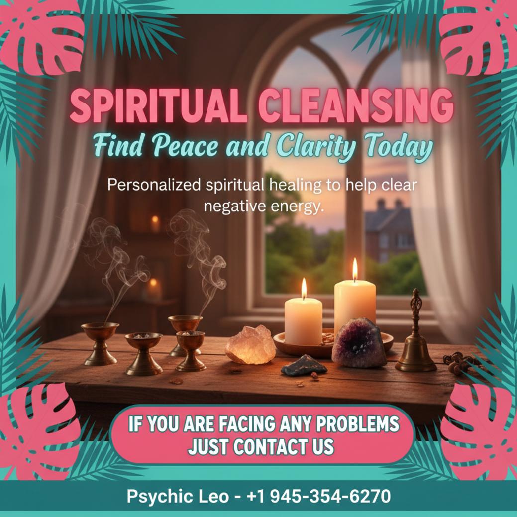 Spiritual cleansing setup with crystals and incense in Manor Texas