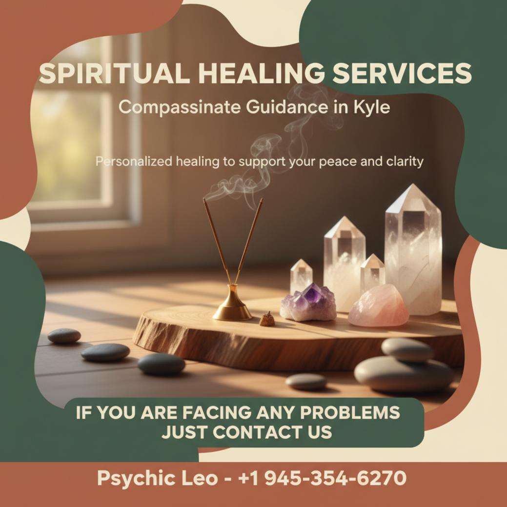 Calm spiritual healer altar with crystals and incense in Kyle, TX