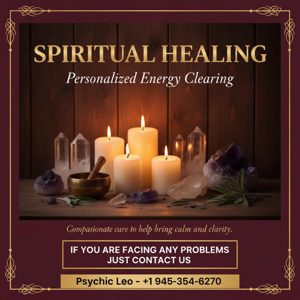 Spiritual healing altar with candles and crystals in Georgetown, TX