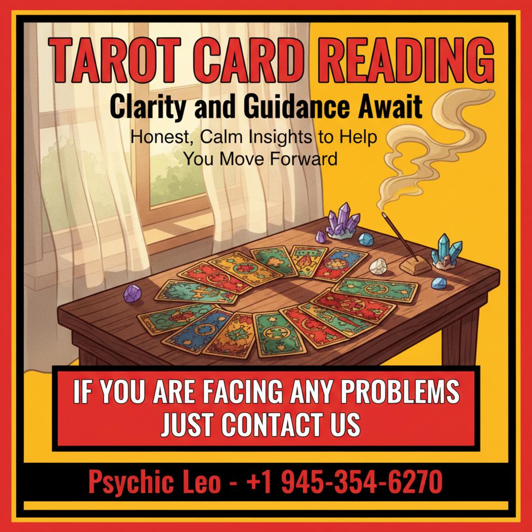 tarot card reading setup with cards and crystals in Cedar Park TX
