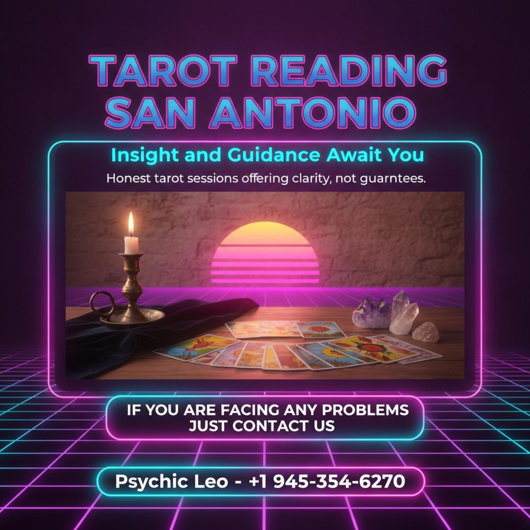 tarot reading session setup with cards and crystals in San Antonio