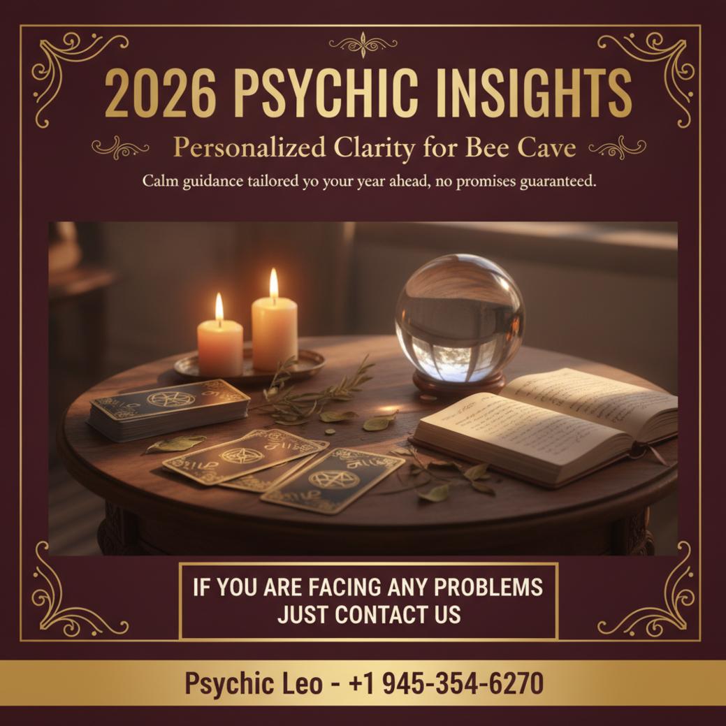 Softly lit table for 2026 psychic predictions in Bee Cave setting