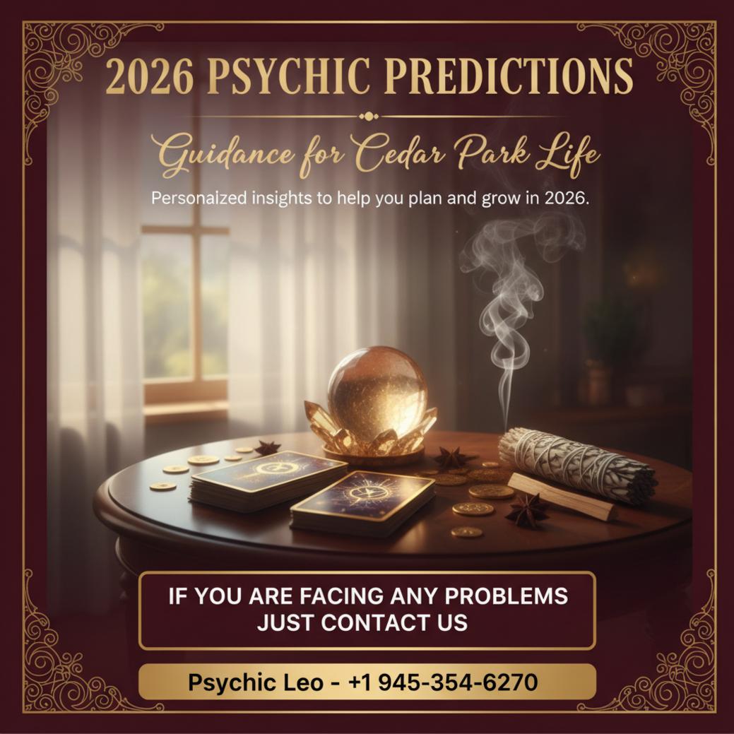 2026 psychic predictions tools on wooden table in Cedar Park