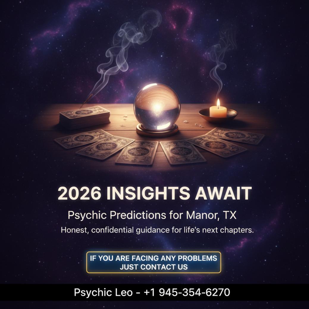 2026 psychic predictions reading setup with tarot and crystal ball in Manor