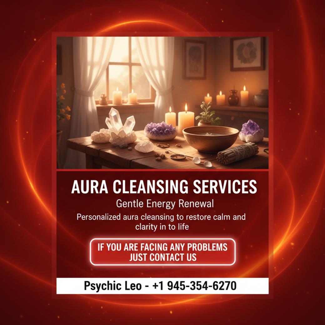 Calm room with aura cleansing setup in San Antonio spiritual practice