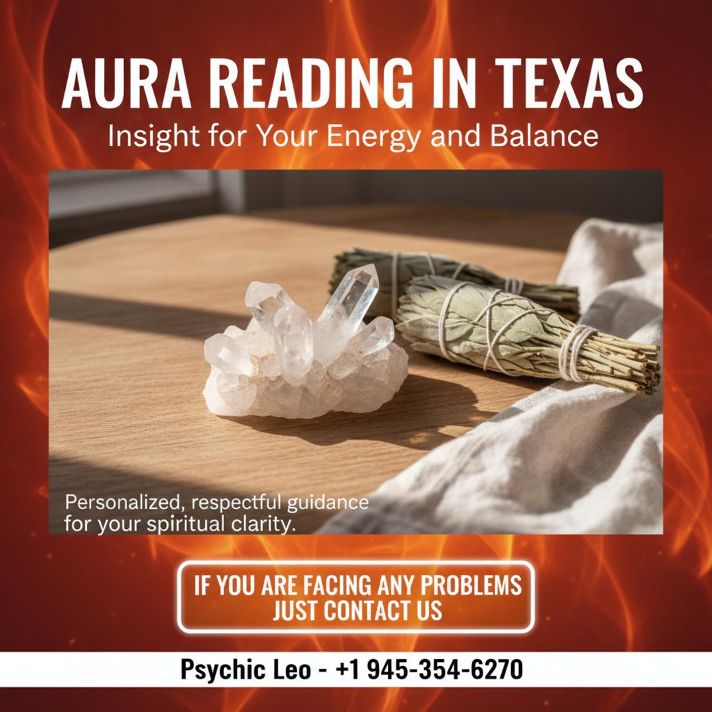 Aura reading for spiritual wellness with crystals in Texas