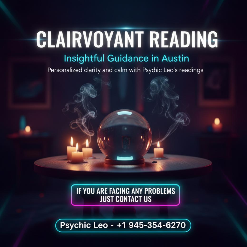 crystal ball and candles for clairvoyant reading in Austin, TX