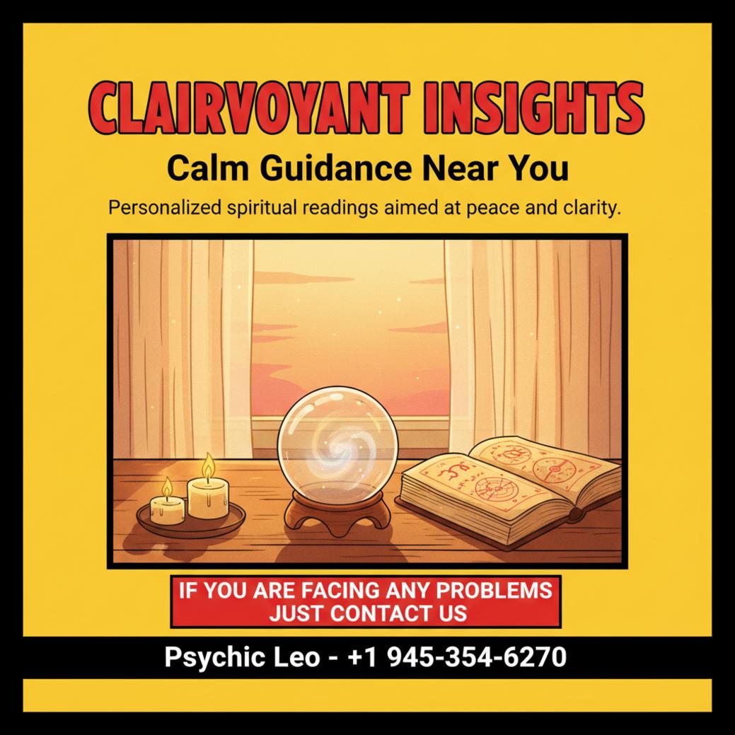 Clairvoyant reading setup with candles and crystal ball in Bee Cave