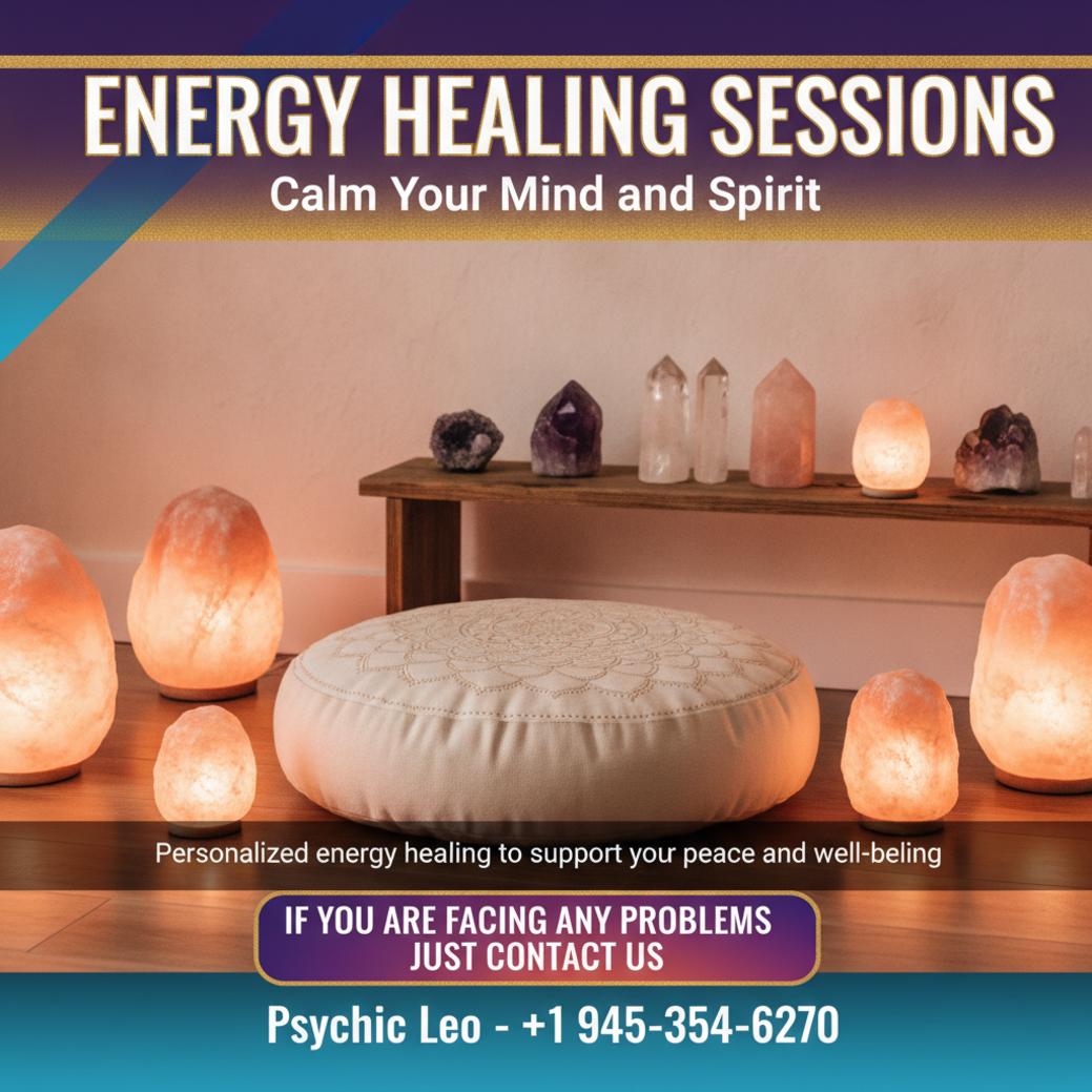 Calm serene energy healing setup Cedar Park TX interior