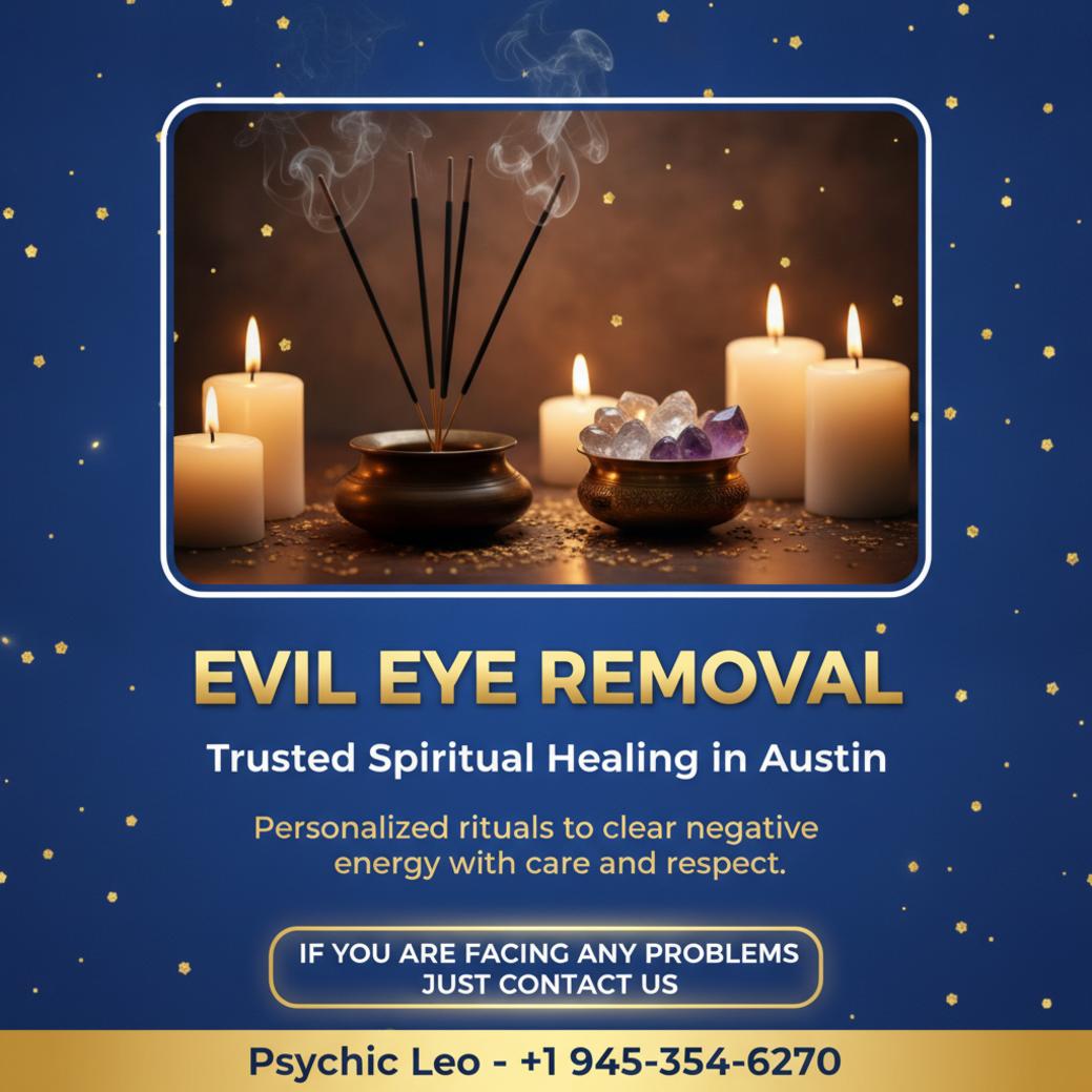 calming evil eye removal altar with candles and incense Austin