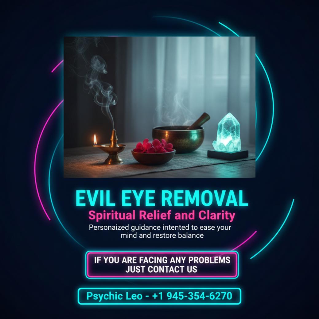 Spiritual evil eye removal ritual objects in Austin calm room