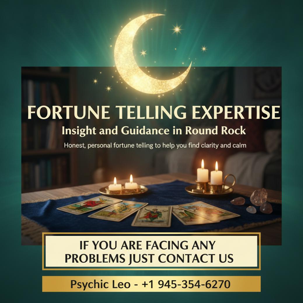 fortune telling tarot cards on velvet cloth in Round Rock room