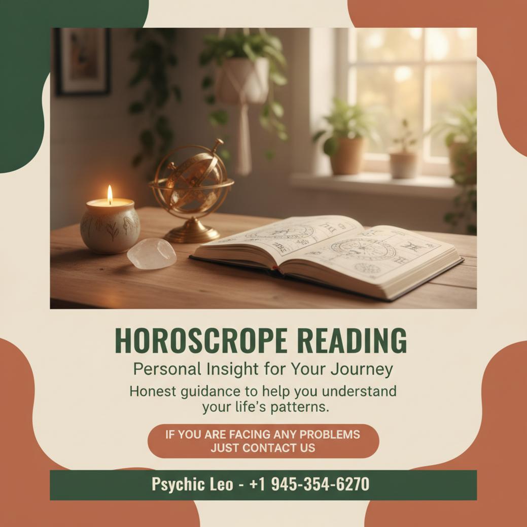 wooden desk with astrology tools for horoscope reading in Leander TX