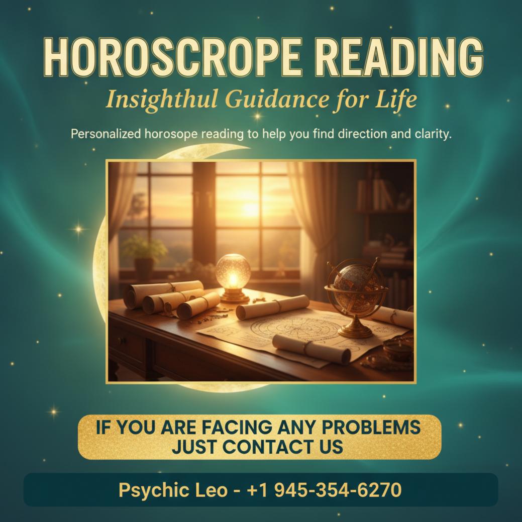 Wooden desk with horoscope reading items in Texas astrology practice