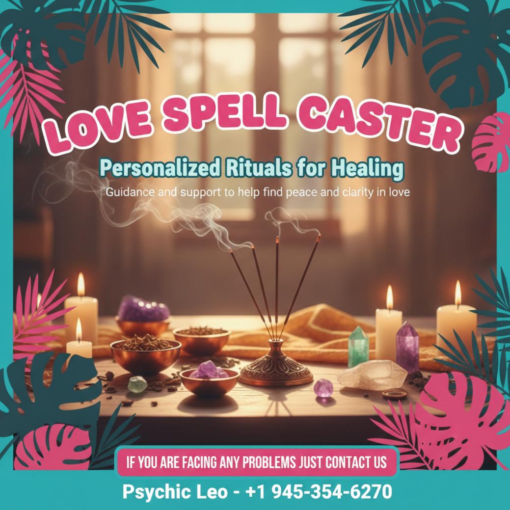 love spell caster ritual setup with candles and herbs in Manor TX