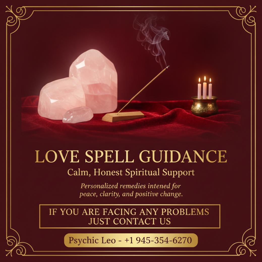 Love spell guidance altar with crystals and candles in Austin, TX