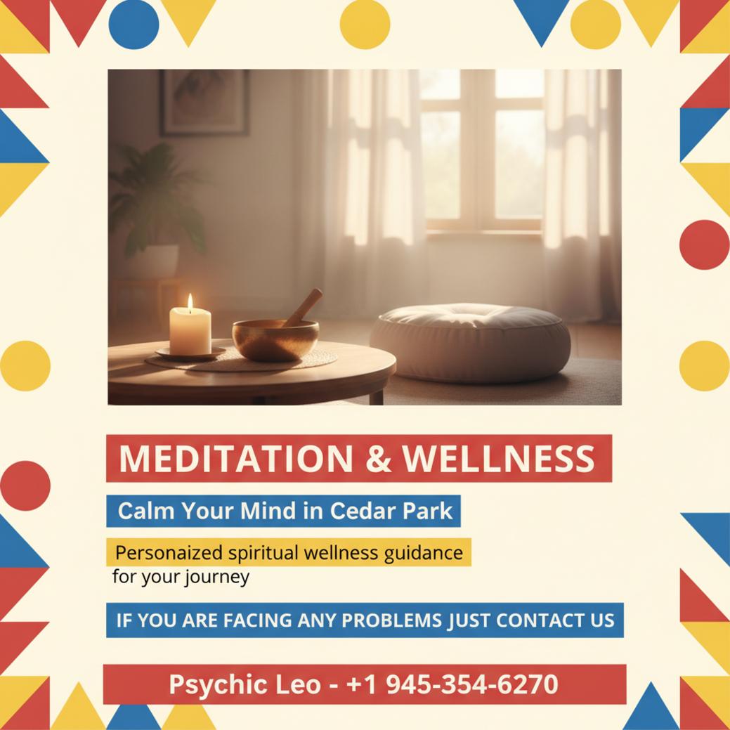 meditation and spiritual wellness setup with candle in Cedar Park
