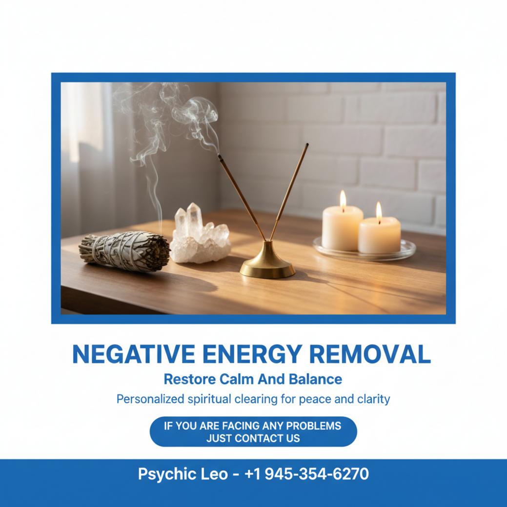 calming negative energy removal setup with sage and crystals in Bee Cave TX