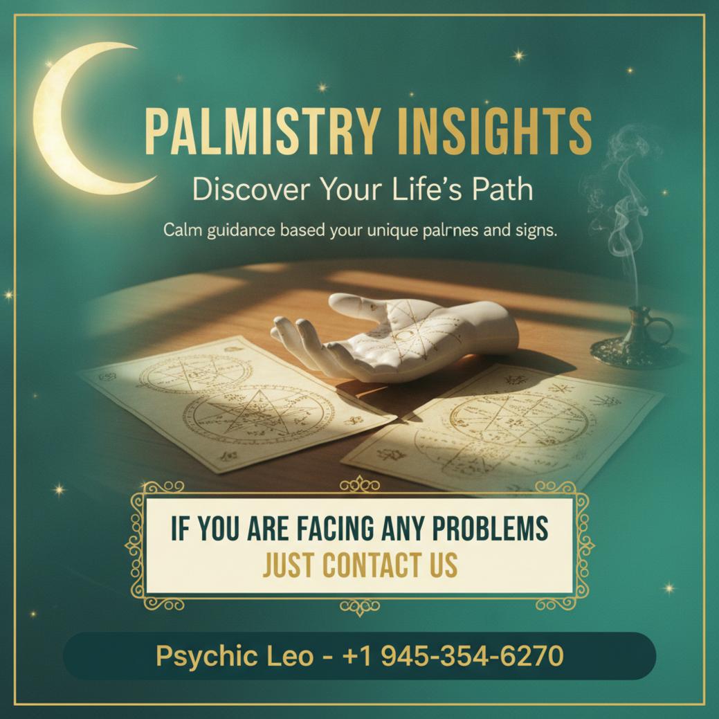 Close-up of palmistry charts and hand model for palmistry in Lakeway TX