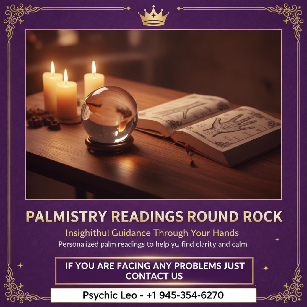 Detailed palmistry hand diagram and tools on wooden table in Round Rock