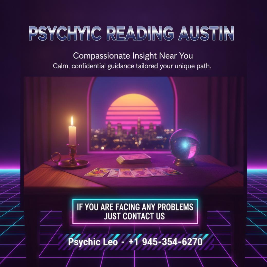 Trusted Psychic Reading in Austin, TX for Clarity and Peace Psychic reading setup with cards and crystal in Austin