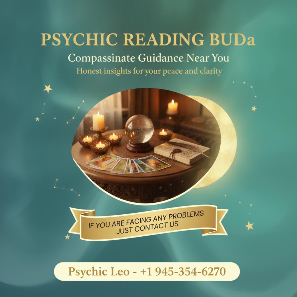 calm psychic reading setup with tarot cards in Buda Texas