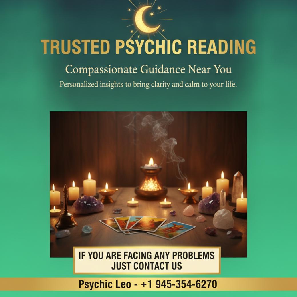 Psychic reading setup with tarot and crystals in Georgetown, TX