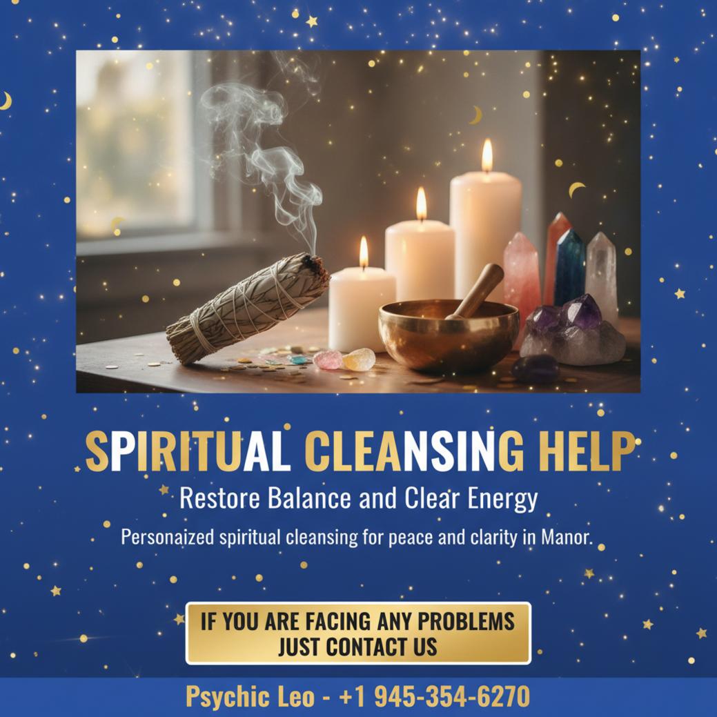 Spiritual cleansing altar with candles and sage in Manor TX