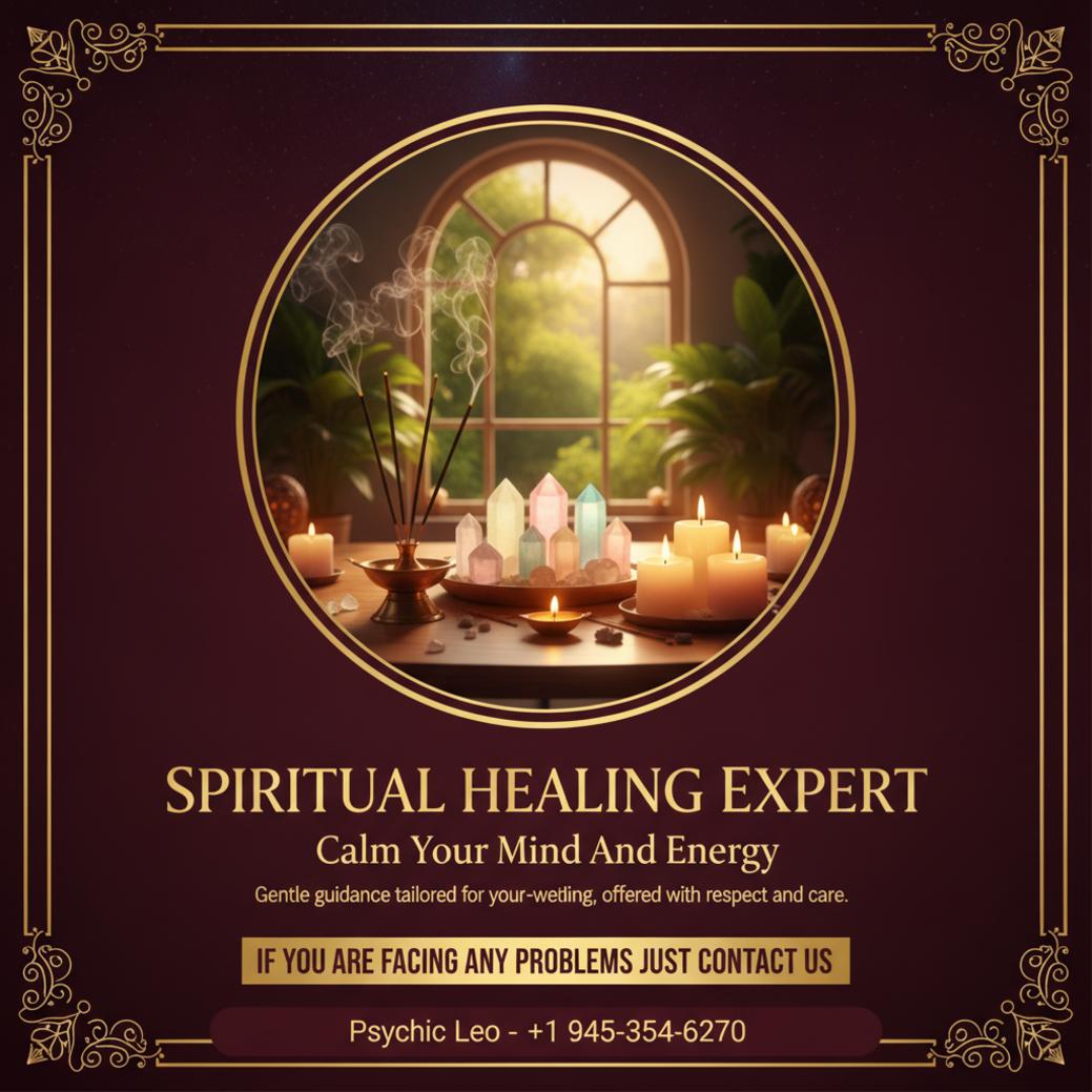 Why Choose a Spiritual Healer in Leander, TX? Spiritual healer setup with candles and crystals in Leander Texas