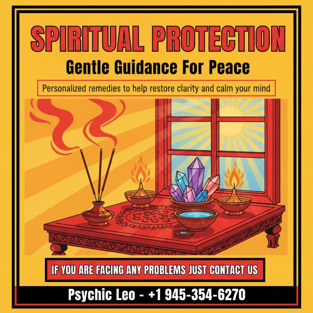 Spiritual protection altar with incense and lamps in Cedar Park