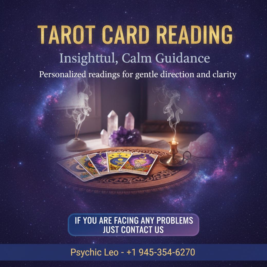 tarot card reading session setup with crystals in Leander TX