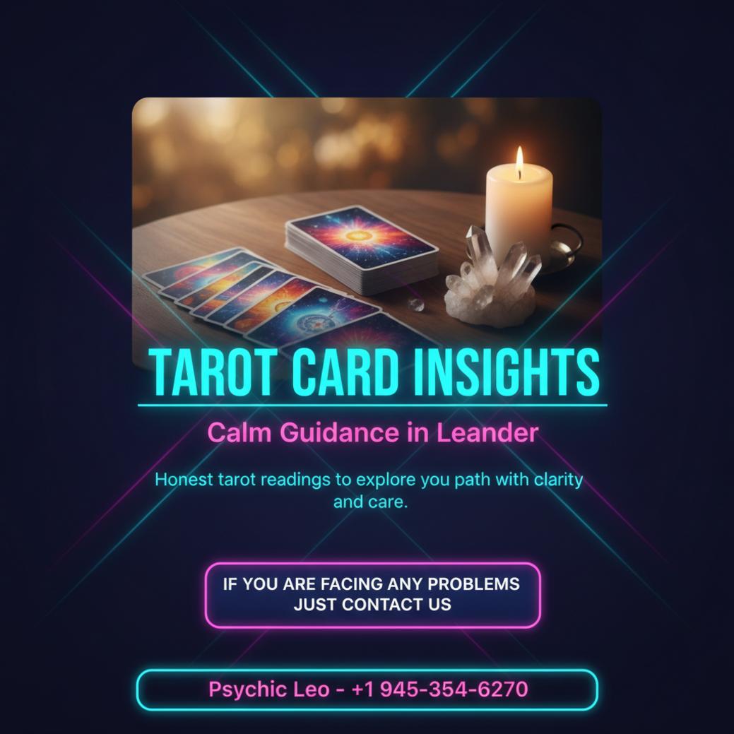 How Tarot Card Reading Helps You in Leander, TX Tarot card reading setup with cards and candle in Leander Texas