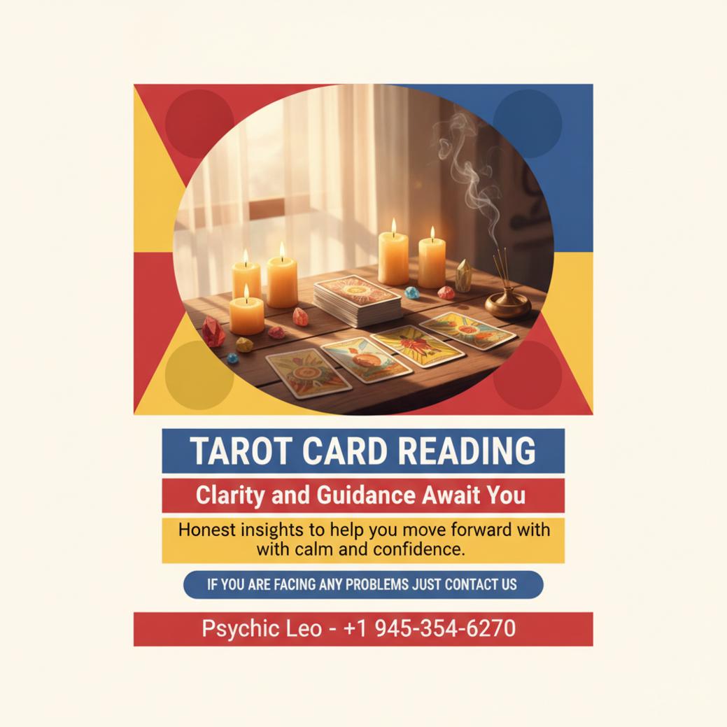 tarot card reading setup with candles and crystals in San Antonio
