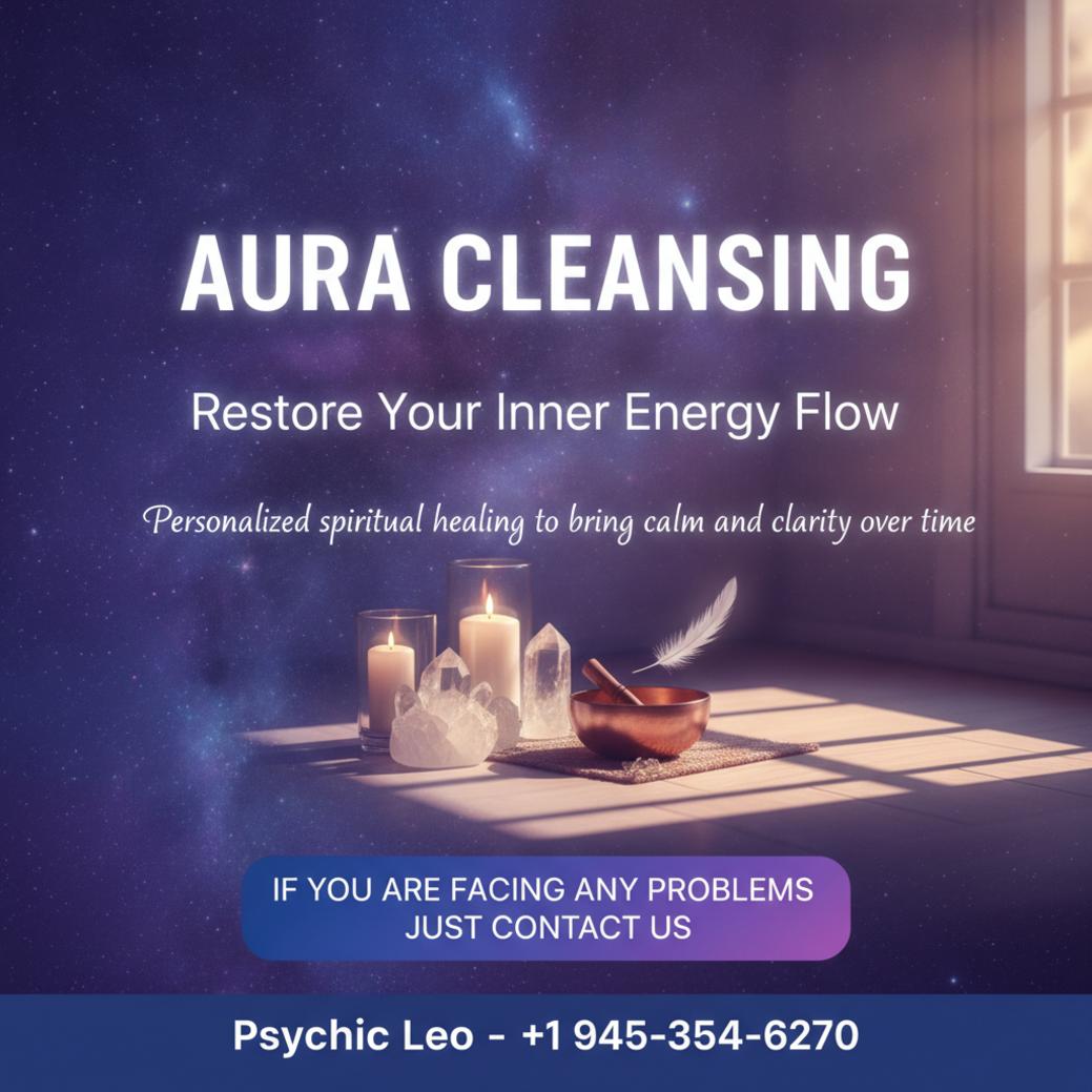 aura cleansing setup with crystals and candles in round rock