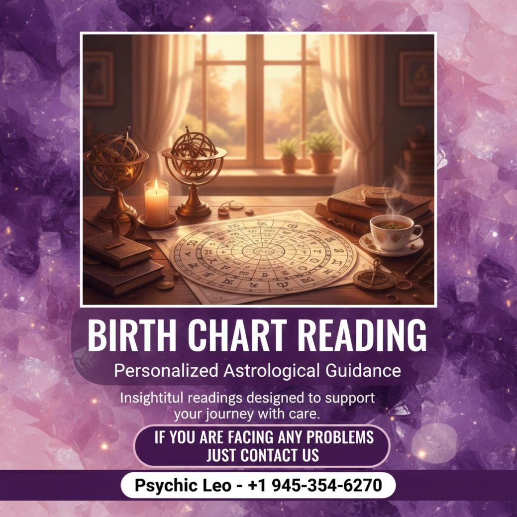birth chart reading setup with astrological tools in Leander, TX room