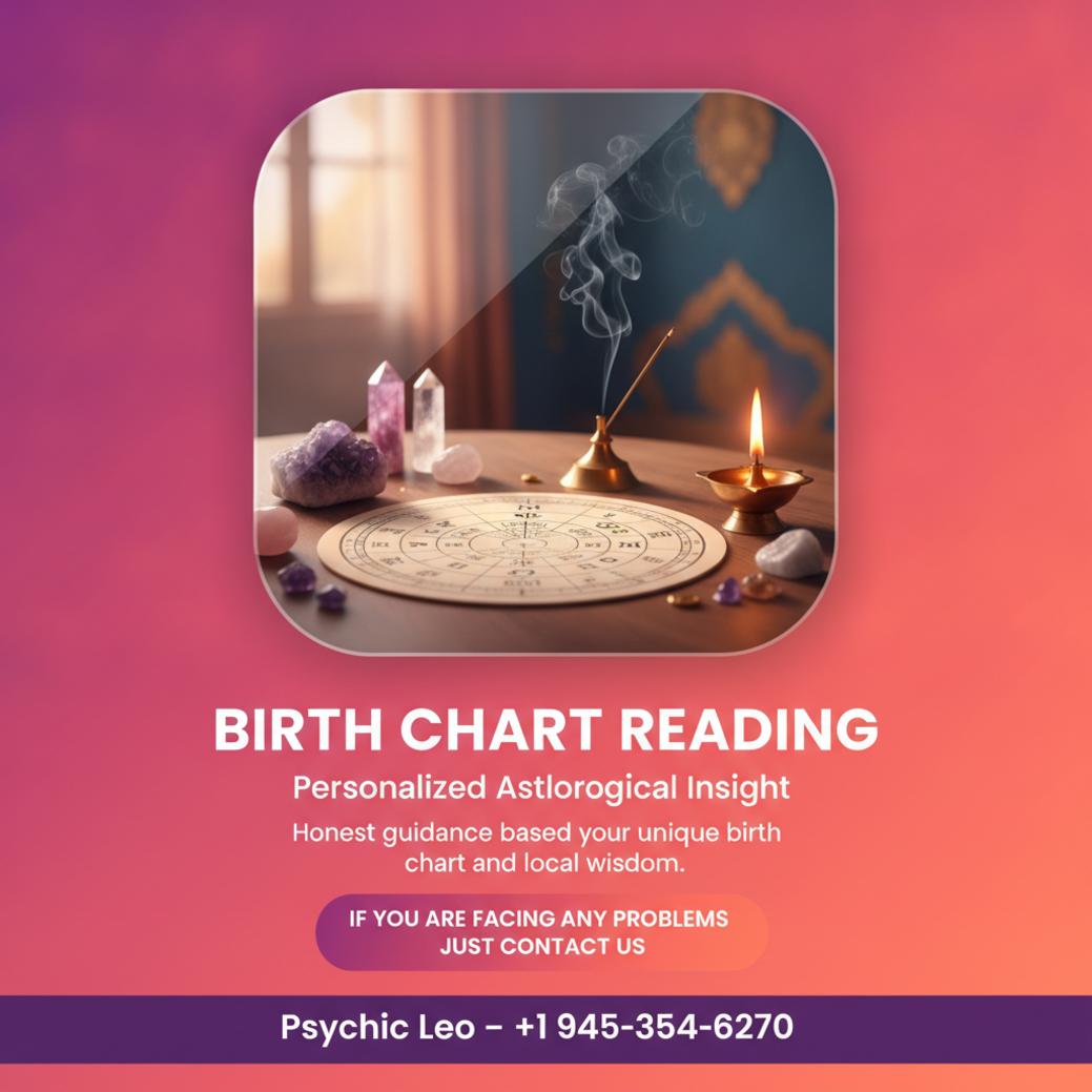 How Birth Chart Reading in Manor Can Reveal Your Path birth chart reading tools on wooden table with crystals manor tx