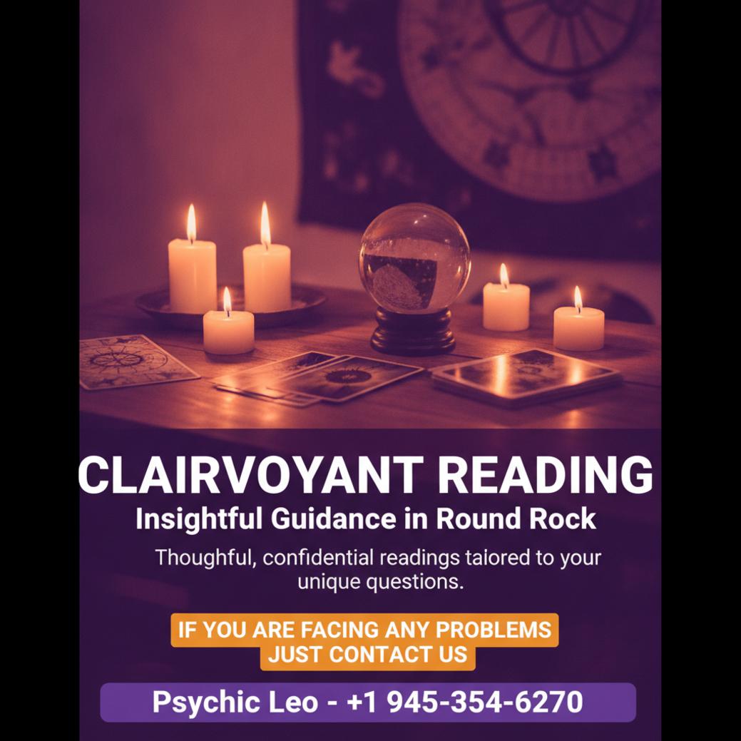 Clairvoyant reading setup with crystal ball and candles in Round Rock, TX
