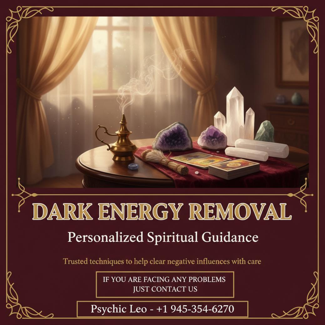 Dark energy removal practice with crystals and incense in Bee Cave calm room