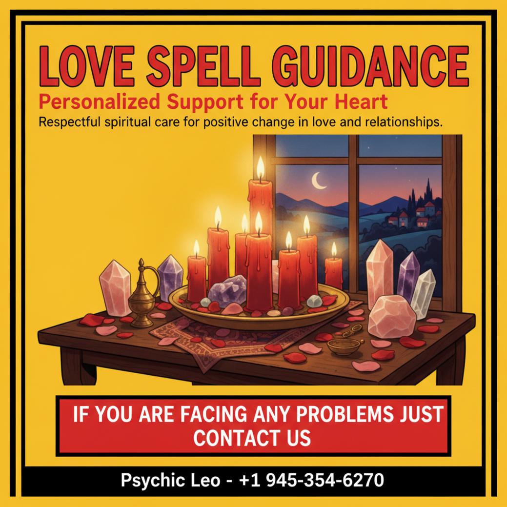 Love spell caster ritual with candles and crystals in Buda, TX